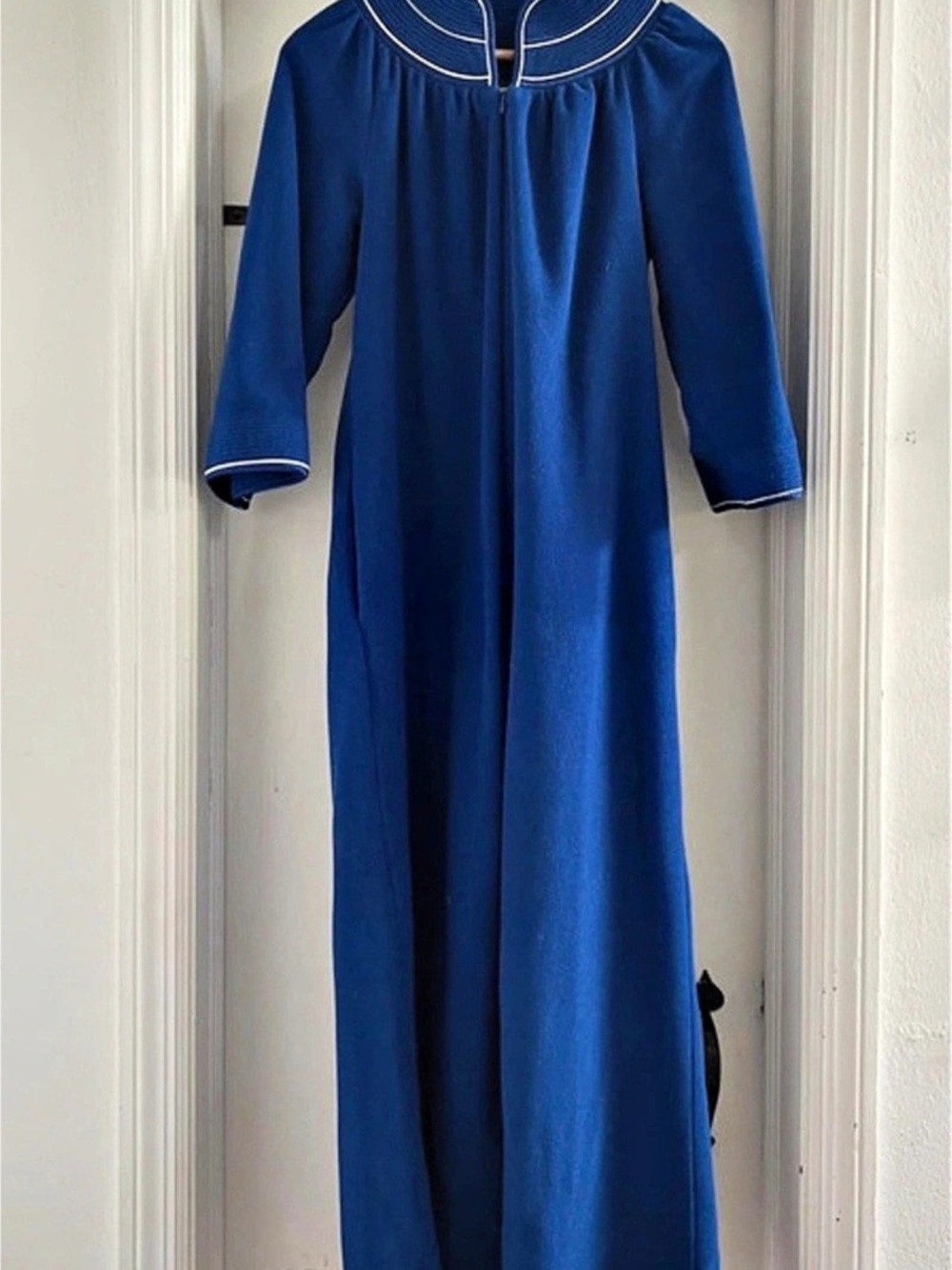 Vintage Ellen Tracy Maxi Dress Cobalt Blue Size Small